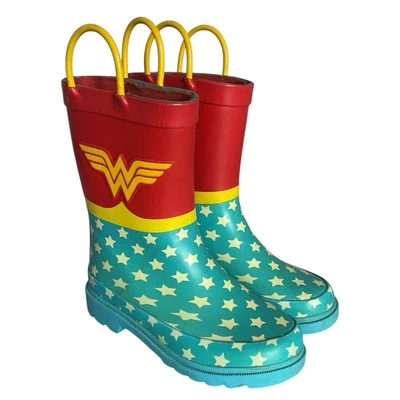 DC Comics Girls Wonder Woman Rain Boots Kids Size 11 -I2 - Image 1 of 4