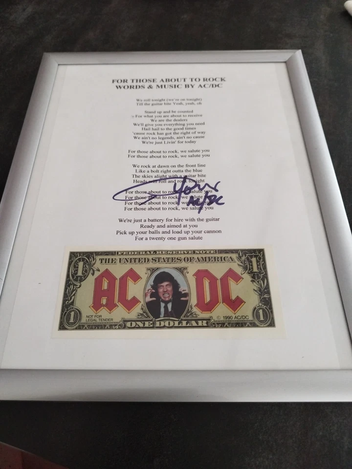 AC/DC Autogramm Angus Young Original Ohne Zertifikat  - Bild 1 von 4