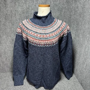 LL BEAN SIGNATURE Pullover Damen (XL) Fair Isle Big Cozy Mock Neck Nordic AOP - Bild 1 von 11