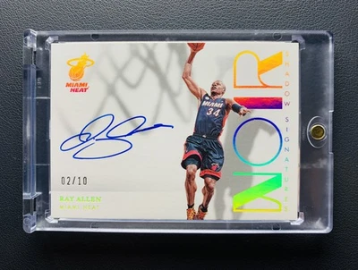 Holograma Panini Noir Ray Allen Shadow Signatures 2022-23 dorado automático/10 patio Foto 1 de 2