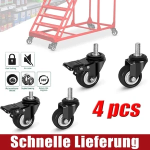 4x Rollen Transportrollen Laufrollen Möbelrollen Lenkrollen mit M8 Gewindestift. - Bild 1 von 21