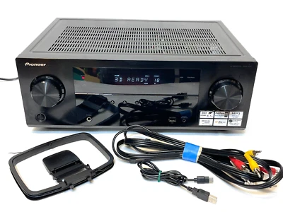 Pioneer VSX-522-K HDMI 5.1 400-Watt AV Receiver (NO REMOTE) + AV Cables, Antenna - Image 1 of 4