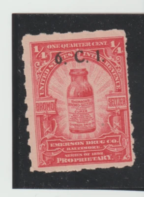 Scott # RS280 Precancel 6C1-2 Private Die Medicine Emerson Drug Hyphen Perf 7 MN - Image 1 of 4