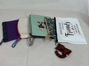 Makeup Cosmetic Glam Travel Zipper Bags 5pc Lot BAGS ONLY Various Designs - Picture 1 of 7