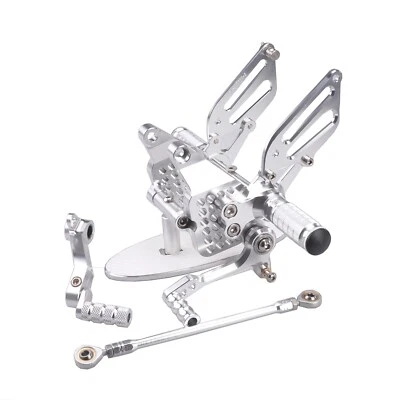 Silver CNC Rearset Footpegs Brake Shift Pedal For Ducati 749/999/R/S 2003-2006 - Image 1 of 3