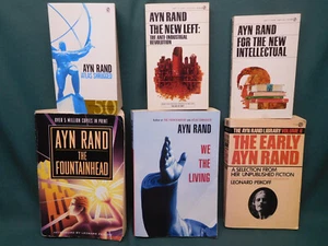 6 Bücher Lot Ayn Rand Atlas Shrugged Fountainhead We The Living New Left Early - Bild 1 von 2