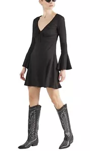 Abito Topshop ""TÈ"" in mantello nero a maniche lunghe taglia 12 - Foto 1 di 7