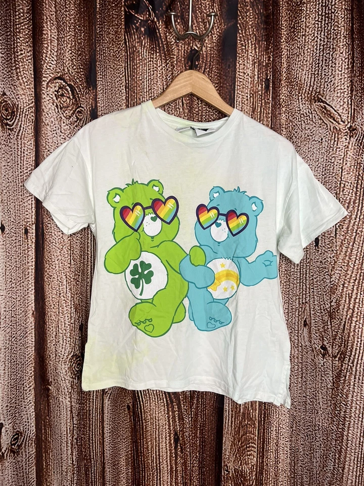 Zara Youth Girls White Care Bear Short Sleeve Shirt Size 10 - Image 1 of 4