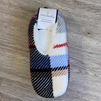 Zapatillas para mujer Vera Bradley Cozy Life perfectamente a cuadros talla M 7/8 nuevas Foto 1 de 2