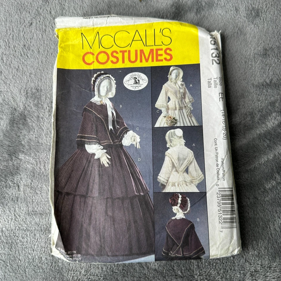 McCalls Pattern M5132  Sz 14-20 Civil War Reenactment Skirt Top Cosplay Costume - Image 1 of 4