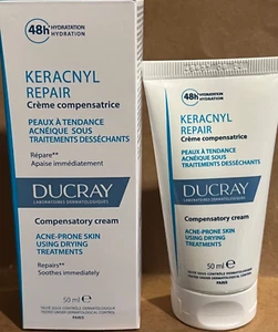 Ducray Keracnyl Repair Cream 50ml Acne-Prone Skin Using Drying Treatment NIB - Picture 1 of 2