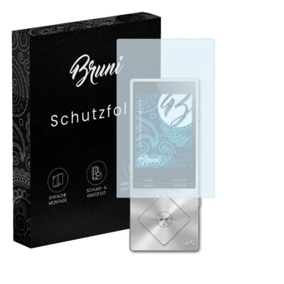 Bruni 2x Folie für Sony Walkman NWZ-A15 Schutzfolie Displayschutzfolie