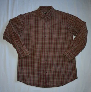 Arizona Boy's Size L (14-16) Long Sleeve 100% cotton Long Sleeve Plaid Shirt - Picture 1 of 6