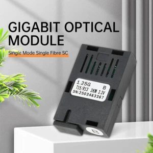 Pair 1.25G 1*9 Gigabit Fiber Optical Module 1000M Single Mode 1310/1550nm 3/20KM - Afbeelding 1 van 26