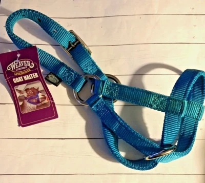Weaver Leather 3/4" Nylon Criss-Cross Goat Halter Medium Hurricane Blue~ New - Image 1 of 4