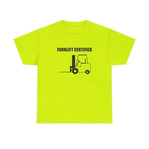Forklift Certified Unisex Heavy Cotton T-Shirt - Picture 1 of 21