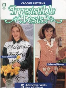 OOP!!! CROCHET IRRESISTIBLE VESTS 5 BEAUTIFUL DESIGNS - Picture 1 of 2