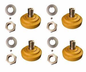 4 Factory New Cat Style Scraper Floor / Ejector Rollers w Hardware, 6J-1702 - Picture 1 of 5