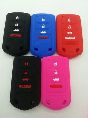 Silicone Remote Key Cover for 2009 2010 2011 2012 2013 2014 ACURA TL RDX ZDX ILX - Imagem 1 de 2