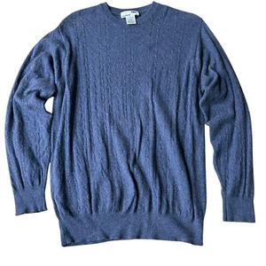I Levrieri Men’s Cashmere Silk Sweater X Large Blue Grandpacore Preppy Crewneck - Picture 1 of 10