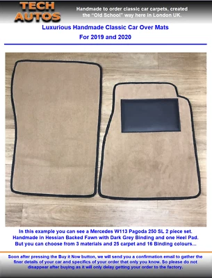 Over Mat Set Handmade to Order Tufted Deep Pile Fiat Bertone X1/9 1300 & 1500 - Image 1 of 4