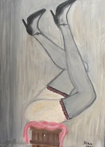 ZEITGENÖSSISCHES SURREALISTISCHES ÖLGEMÄLDE PORTRAIT - Bild 1 von 12
