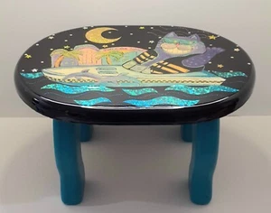 Buggy Whip Studio Foot Stool Purr-a-dise Island By Gamble 1990’s Glow In Dark - Picture 1 of 7