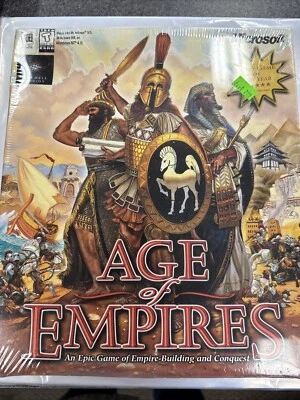 Age of Empires 1998 Big Box Windows 95 98 NT4.0 Vintage PC Game, 1.0 Sealed Game - Image 1 of 2