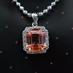 Certified 30 CT Natural Imperial topaz Gemstone Pendant In 925 Sterling Silver - Picture 1 of 5