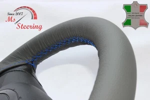FÜR MINI COOPER S 00-6 GRAU LEDERLENKRADBEZUG, GESCHLOSSENE KANTEN, ROYAL BL - Bild 1 von 6