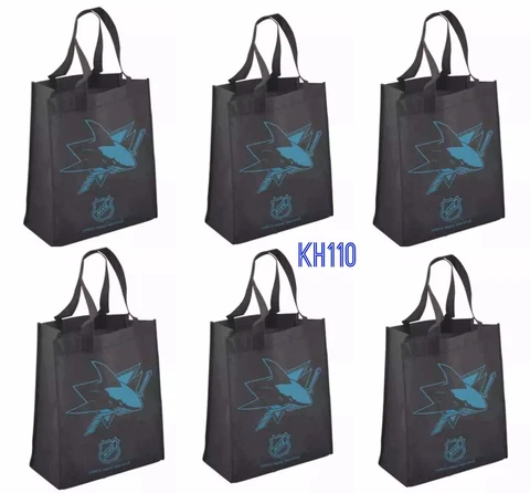 Lot OF 6Pcs San Jose Sharks NHL Reusable Shopping Bag Cover