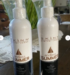 (2) NEU VERSIEGELT Skinn Dimitri James ENDLESS SUMMER TAN VERLÄNGERBARE LOTION Pumpe 8.0 - Bild 1 von 2
