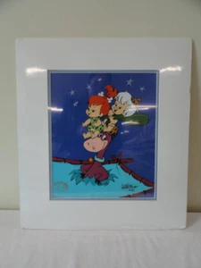 FLINTSTONES DINO PEBBLES BAMM BAMM "A Dabba Doo Time" Animation Art Sericel Cel - Picture 1 of 3