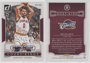 2014-15 Panini Donruss Court Kings Press Proof Blue /99 Kevin Love #26