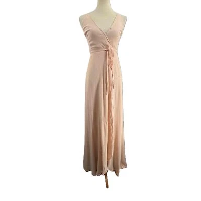 Vestido Yumi Kim Envolvente Rosa Rubor Hora Punta Maxi XS Nuevo Boda Formal Playa Foto 1 de 4