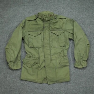 Vintage US Army Coat Field Mens Small Green OG 107 M 65 Jacket 60s - Picture 1 of 16