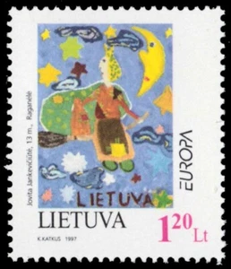 LITHUANIA 569 - Europa Legends "King and Moon" (pb74584+) - Picture 1 of 1