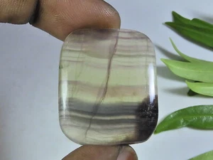 27X32X05MM Natural Rainbow Fluorite Cushion Cabochon Loose Gemstone 53Cts. - Picture 1 of 9