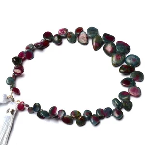 Natural Ruby Zoisite Gems 4 to 9 mm Size Jewelry Making Beads 7" Strand - Picture 1 of 7