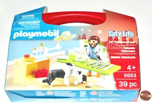PLAYMOBIL CITY LIFE TIERARZTBESUCH TRAGETASCHE - 39 TEILE #5653 - ROTER KOFFER - NEU IN VERPACKUNG - Bild 1 von 7
