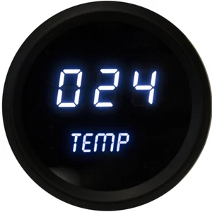Universal Digital Oil Temperature Gauge White LEDs Black Bezel Made In The USA - Picture 1 of 5