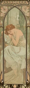 Alphonse Mucha: Repos de la nuit 22x30 Archival Quality Fine Art Print - Picture 1 of 1