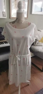 💕 ONLY Damen Shirtkleid Sommerkleid - weiß - Flamingos - Gr.L - NEUZUSTAND 💕 - Bild 1 von 7