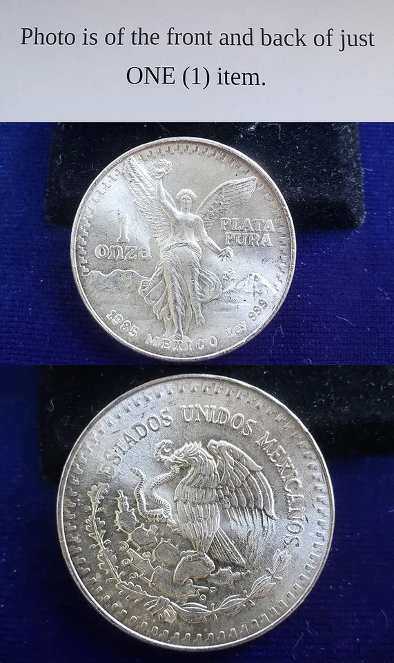 MEXICO 1985 Silver Libertad 1 Troy Oz .999 Fine Silver Round Coin 24659 - Image 1 of 1