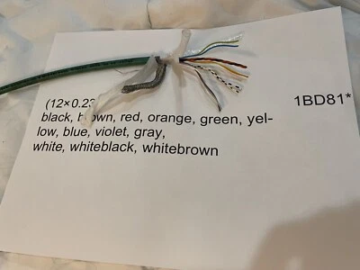 Siemens 6FX8008-1BD81 Signal Cable (12x0.23) Simodrive Incremental Encoder Wire