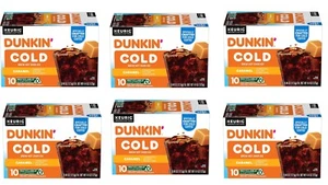 ๐ฒ๐๐๐๐๐ ๐ฒ-๐๐๐๐ Dunkin COLD CARAMEL Brew Over Ice Coffee 60 Count - Picture 1 of 1