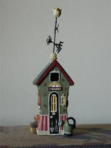 Blossom Bucket LED Lighted Garden Shed w Weather Vane Primitive Folk Decor 85911 - Picture 1 of 1
