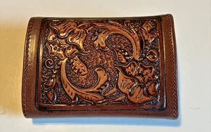 Cartera de hombre Nocona Western triple pliegue de cuero en relieve - Imagen 1 de 4