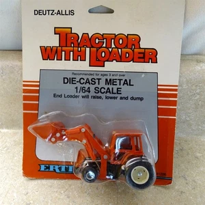 Ertl Deutz-Allis Traktor mit Lader auf Karte, Diecast 1986, #1226 - Bild 1 von 5