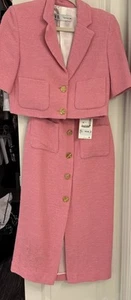 Zara Woman rosa Tweed Boucle Blazer & Rock Set Größe XS $ 160 - Bild 1 von 5